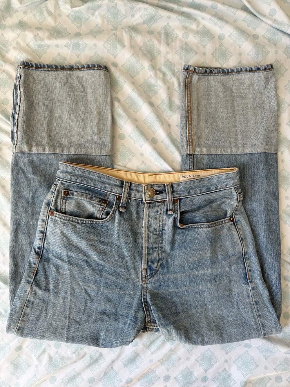 Y2K Streetwear rag & bone Maya high-rise ankle straight jeans